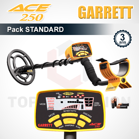 Pour les débutants, le détecteur de métaux Garrett Ace 250 s'avère être l'appareil qui convient le mieux.